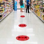 Custom floor sticker printing for shops and malls in Dubai UAE