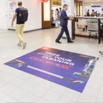Custom floor sticker printing for shops and malls in Dubai UAE