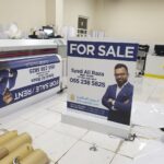 Portable roll up banner stand for advertising in Dubai UAE
