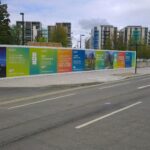 Construction hoarding graphics and fence banner printing in Dubai UAE