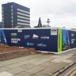 Construction hoarding graphics and fence banner printing in Dubai UAE