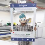 Custom social media frame board printing for events in Dubai UAE